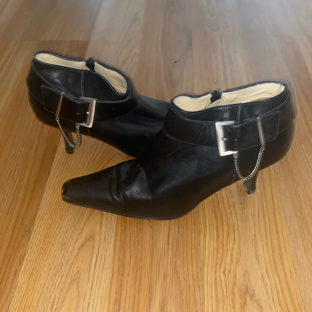 ARTURO CHIANG LUXE LEATHER HEELS SHORT BOOTS sz 8 AUTHENTIC